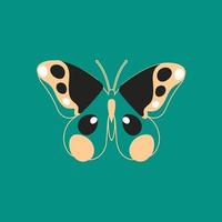 conjunto de mariposas de diferentes colores y formas aisladas sobre fondo blanco. hermosos insectos voladores. ilustración vectorial en estilo plano de dibujos animados. vector