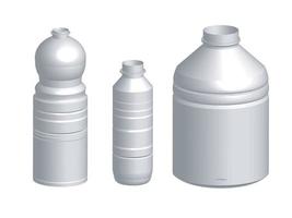 Design of packaging bottles, 3D vector