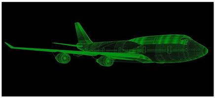 estructura de avión para tecnología de escaneo vector