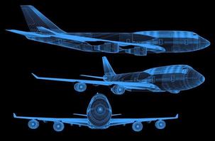 aircraft structure for scanning technology vector