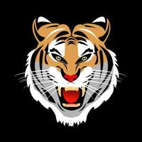 powerful and fierce tiger face vector