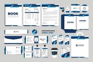Digital brand identity template collection with an email signature, ID card, and visiting card. Special corporate identity template design for marketing. Creative stationery template set vector. vector