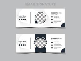 Professional email signature design vector