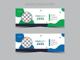 Professional email signature design vector
