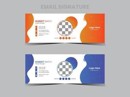 Professional email signature design vector