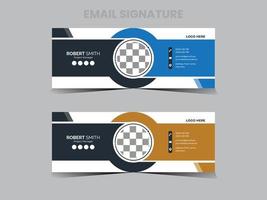 Professional email signature design vector