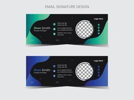 Professional email signature design vector