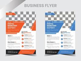 Modern business flyer design template vector