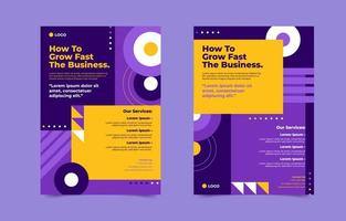 Flat Abstract Shape Business Flyers vector