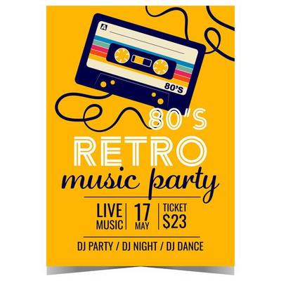 Disco dance tropical music flyer Royalty Free Vector Image