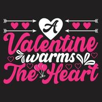 Happy valentines day typography lettering romantic lettering of love tshirt vector