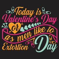 feliz día de san valentín tipografía letras letras románticas de amor camiseta vector