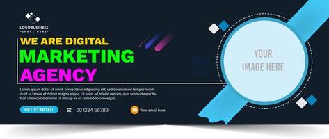 digital marketing social media cover banner design, Modern creative business banner. vector
