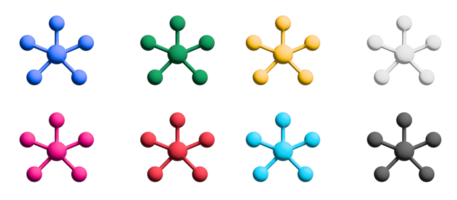 diagramma icona impostare, colorato simboli grafico elementi png