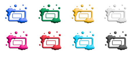 eur, europeu, conjunto de ícones do euro, elementos gráficos de símbolos coloridos png