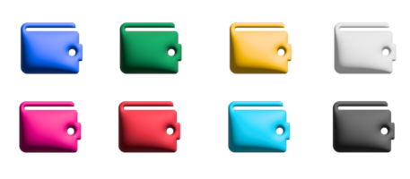 conjunto de ícones de bolsa, elementos gráficos de símbolos coloridos png