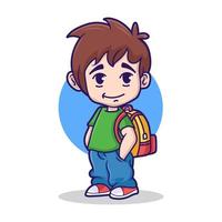 Boy With Lazy Face Illustration vector