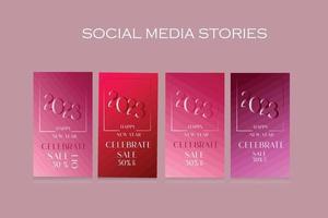 Vector realistic instagram sale stories collection