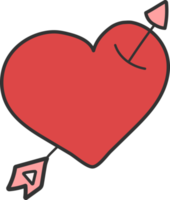 arrow with heart, heart icon. png