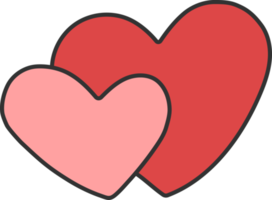 2 hearts, heart icon. png