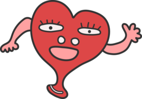 cartoon of heart, heart icon. png