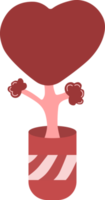 Red Heart Tree, Valentine's Day png