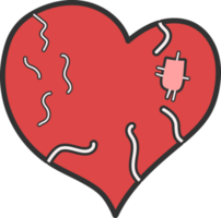 broken heart, heart icon. png