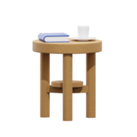 3D Small Round coffee table png