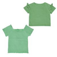 T-Shirt Kurzarm mit Ausschnitt isoliert auf transparentem Hintergrund png