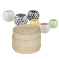 Cups, plates, glasses, household items with cut out isolated on background transparent png