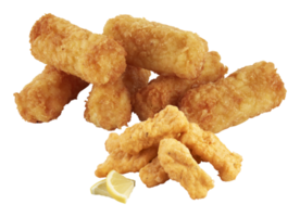 crispy nuggets with cut out isolated on background transparent png
