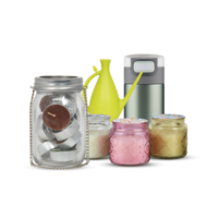 tazas, platos, vasos, artículos para el hogar con corte aislado en el fondo transparente