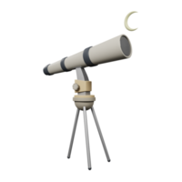 ilustración de telescopio de ramadhan 3d png