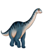 Argentinosaurus of Children Comic Book Style Featuring Dinosaurs Depicted as Cartoon Characters in Watercolor Style png