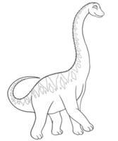 Doodle Argentinosaurus Children Coloring Books with Illustrations Dinosaurs as Cartoon Characters png