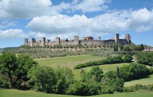 historic picturesque Village of Monteriggioni in Siena Province,,Italy photo