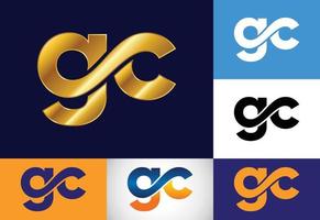 vector de diseño de logotipo gc de letra inicial. símbolo del alfabeto gráfico para la identidad empresarial corporativa