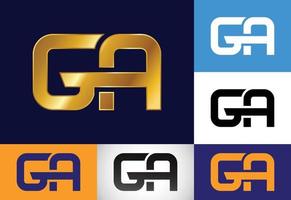 Initial Letter G A Logo Design Vector. Graphic Alphabet Symbol For Corporate Business Identity vector