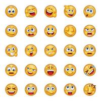 Gradient color icons for Emojis. vector