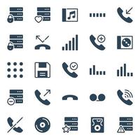 iconos de glifos para dispositivos. vector