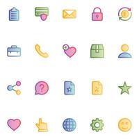 Filled outline, smooth icons for e-Commerce. vector