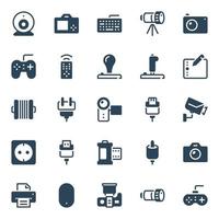 Glyph icons for devices. vector