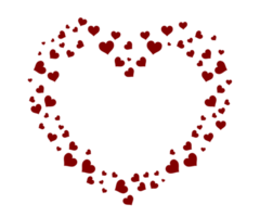 heart red Isolated on transparent background PNG file