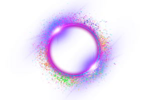 kleurrijk cirkel kader cirkel licht kader Aan transparant achtergrond PNG het dossier