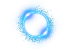 cirkel ljus ram blå på transparent bakgrund png fil