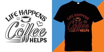 Coffee Vector T-shirt Design.