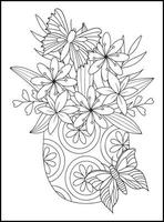 Magical Butterflies Adult Coloring Pages vector