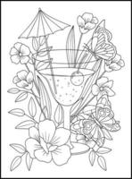 Magical Butterflies Adult Coloring Pages vector
