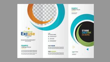 Simple Trifold Brochure Layout vector