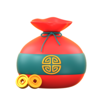 ano novo chinês 3d e decoração chinesa png